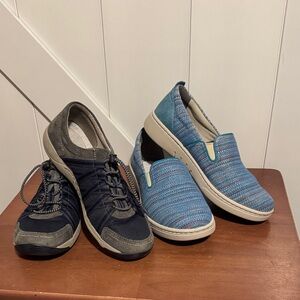 Dansko casual shoes, two pairs with one set of inserts- READ DESCRIPTION